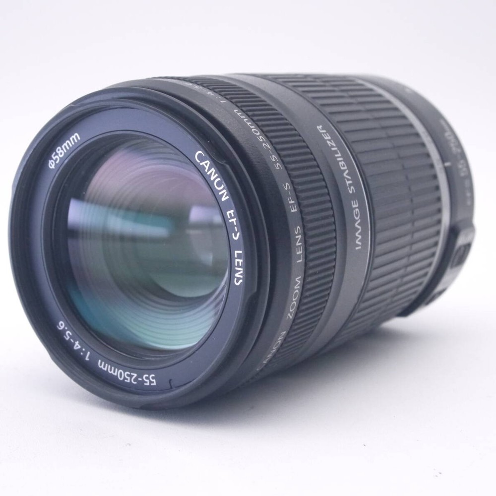 Canon EF-S 55-250mm f/4-5.6 IS Telephoto Zoom Lens in Excellent Used Condition
