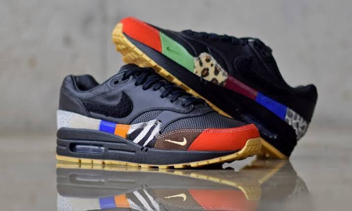 27.5cm NIKE AIR MAX 1 MASTER BLACK BLACK UNIVERSITY RED INTERNATIONAL BLUE 910