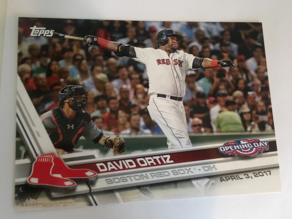 2017 Topps Opening Day 5x7 David Ortiz Red Sox 34 #’d 02/49