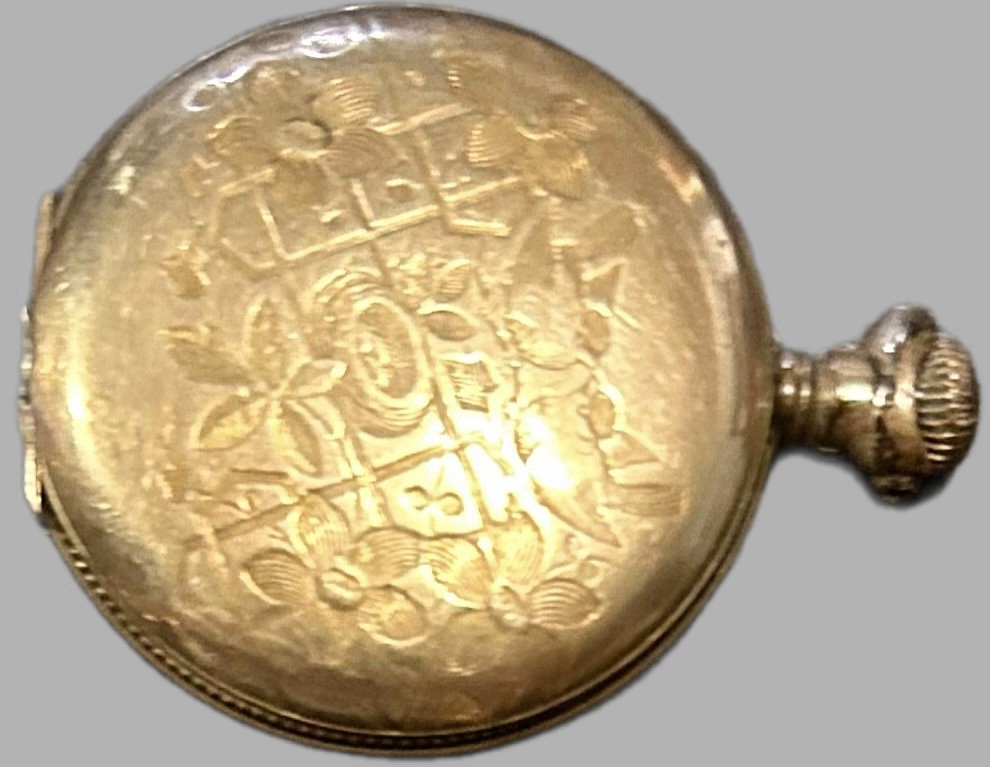 Antique Swiss Pocket Watch, Napoleon Gold Filled Case, Circa 1890-1915