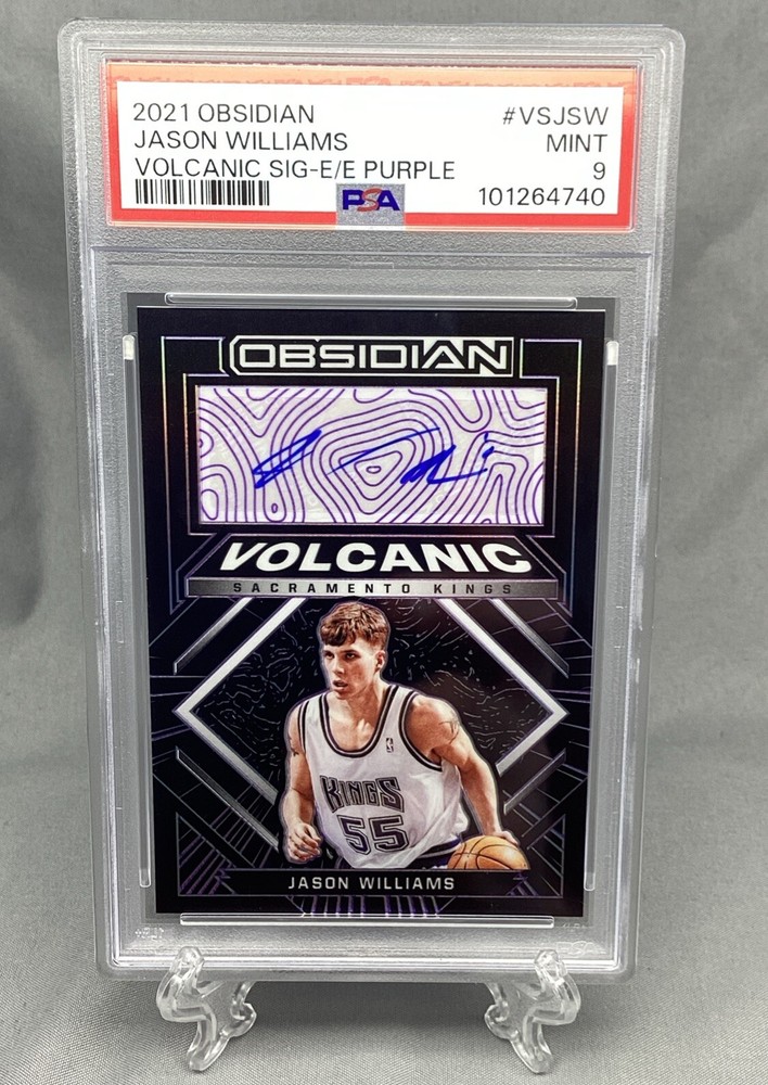 Jason Williams 2021-22 Obsidian Volcanic Kings Auto PSA 9 SN 75