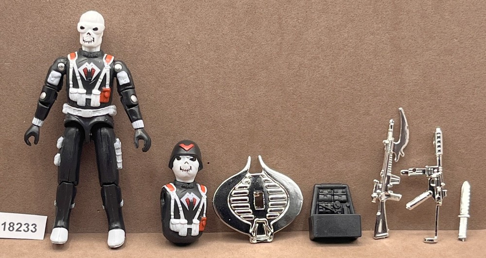 Black Major Custom Wraith Replicant Invader with Chrome Weapons GI Joe 3.75 Figure #4