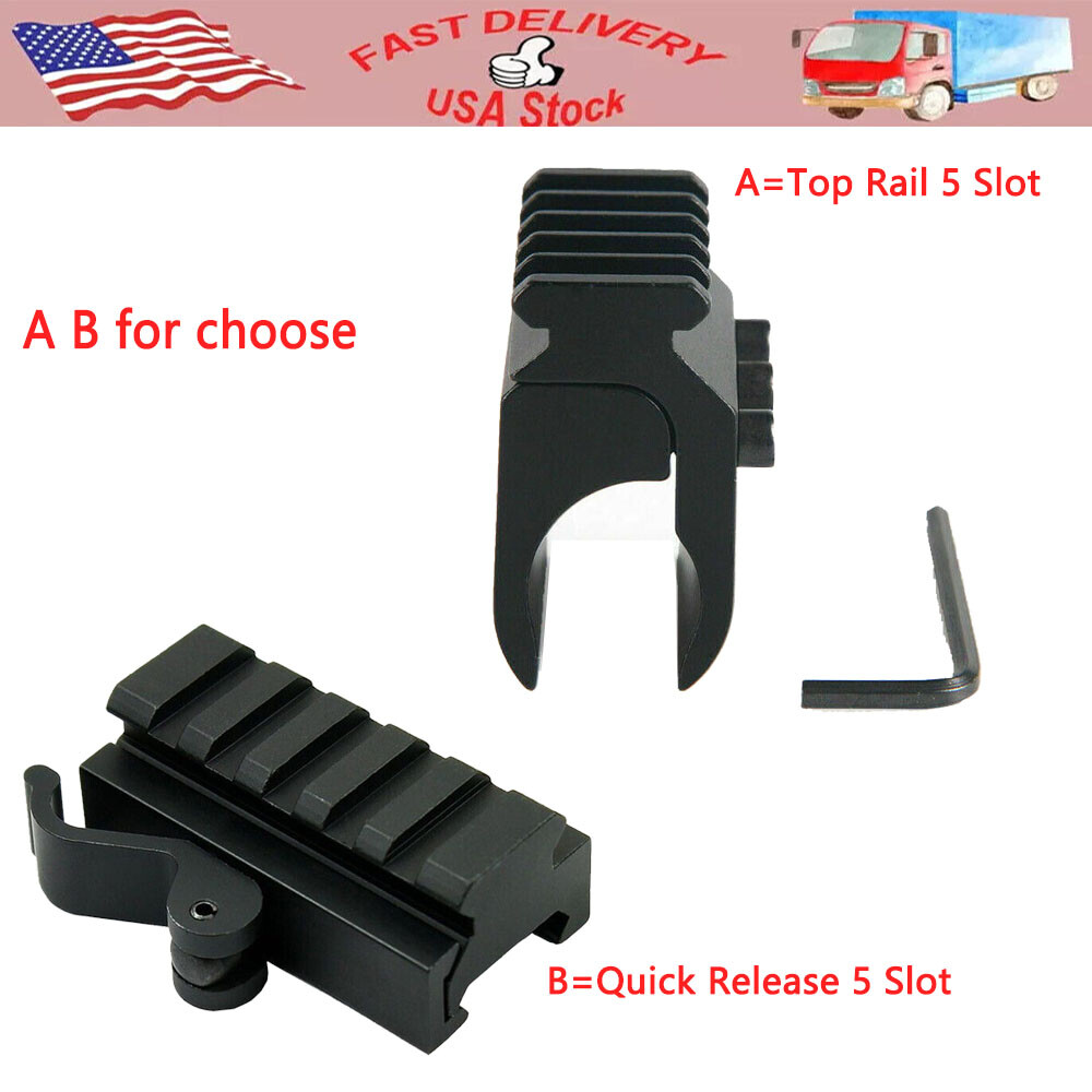 20mm Rail Base Adapter for Quick Release 5-Slot Barrel Mount