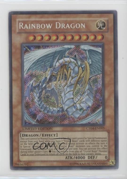 Rainbow Dragon YuGiOh Series 4 Limited Edition Promo Collectors Tin 2007 D7K