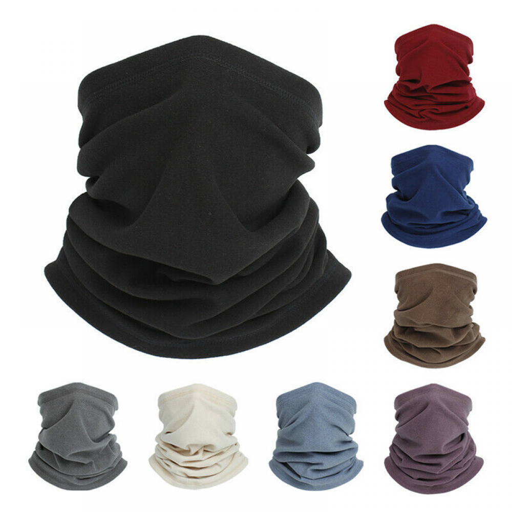 Autumn Winter Unisex Scarf Neck Warmer Bandana Solid Face Mask  