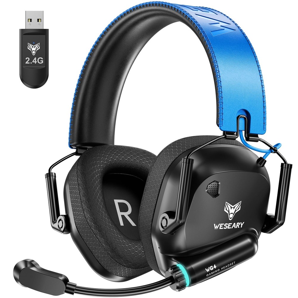 Wireless Gaming Headset with 2.4GHz Bluetooth 5.4 ENC Mic for Immersive Gameplay