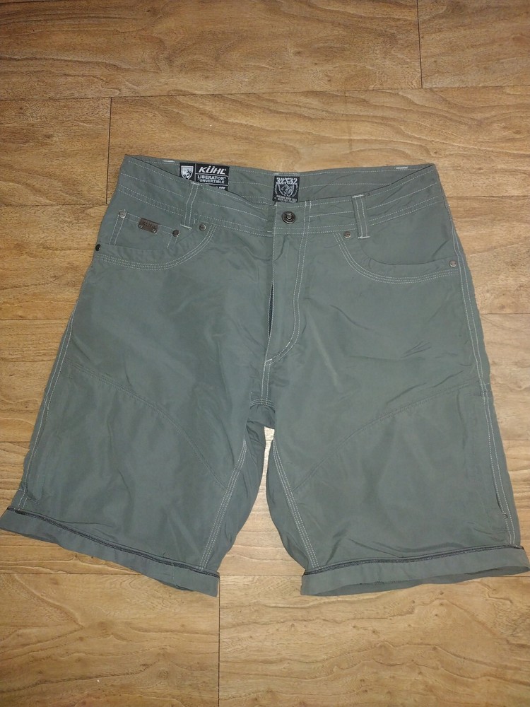 Kuhl Mens 32 Olive Liberator Convertible Stealth Hiking SHORTS Check Pics