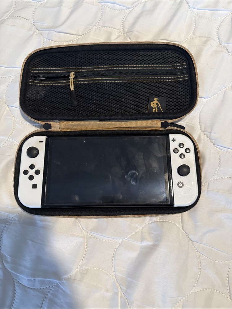 FREE GAME |  Nintendo Switch OLED White with Zelda OLED Case with Pokemon Snap