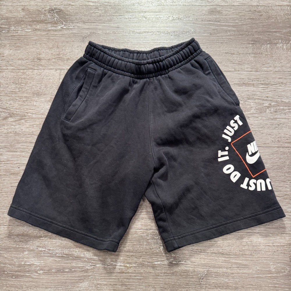 Nike Shorts Youth Medium Black Fleece Just Do It Graphic Logo 8