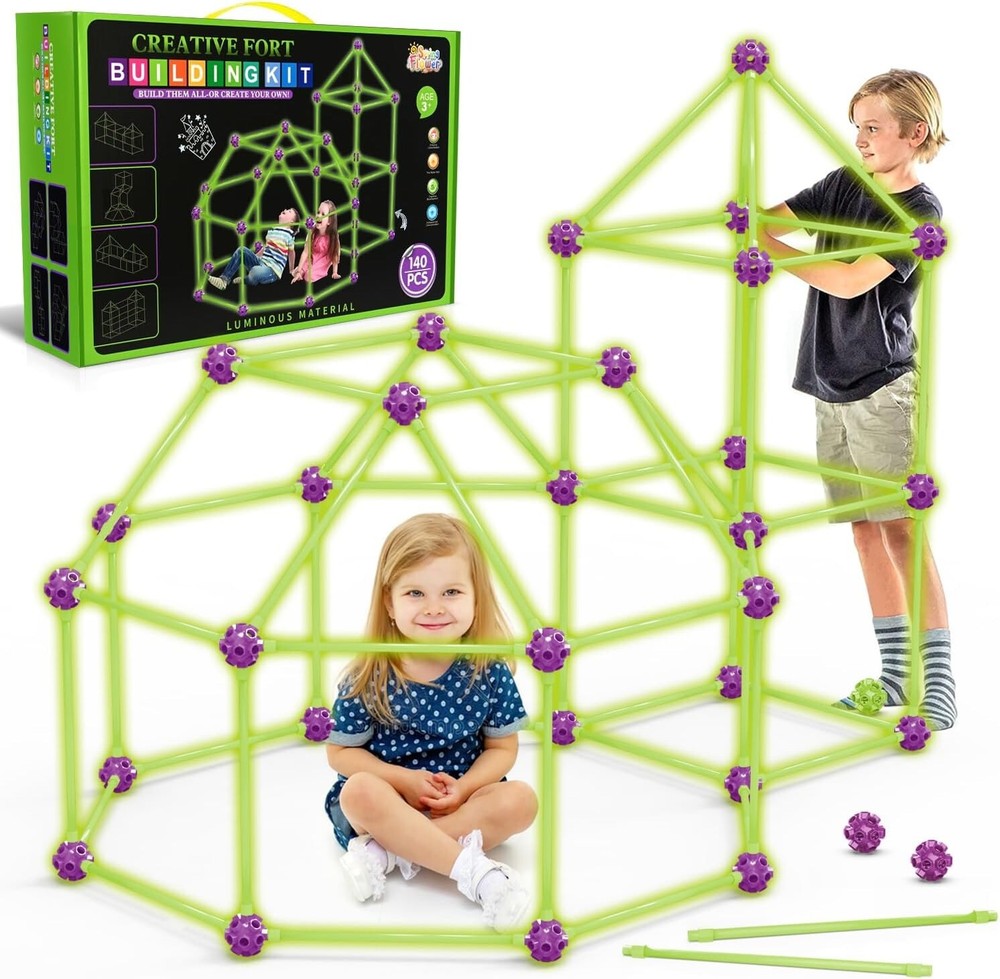 Durable Glow Building Kit for Boys & Girls - 140 PCS Fun Learning Experience