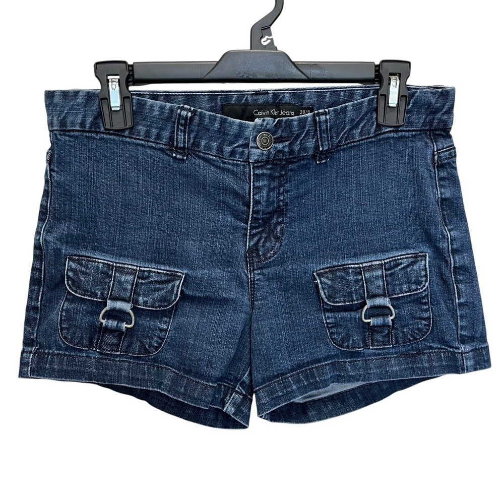 Calvin Klein | Y2K Vintage Denim Jeans Cargo Shorts Buckle Women’s 28/6