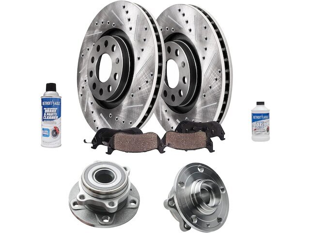 For Passat Brake Pad and Rotor and Wheel Hub Kit Detroit Axle 93284CPJW