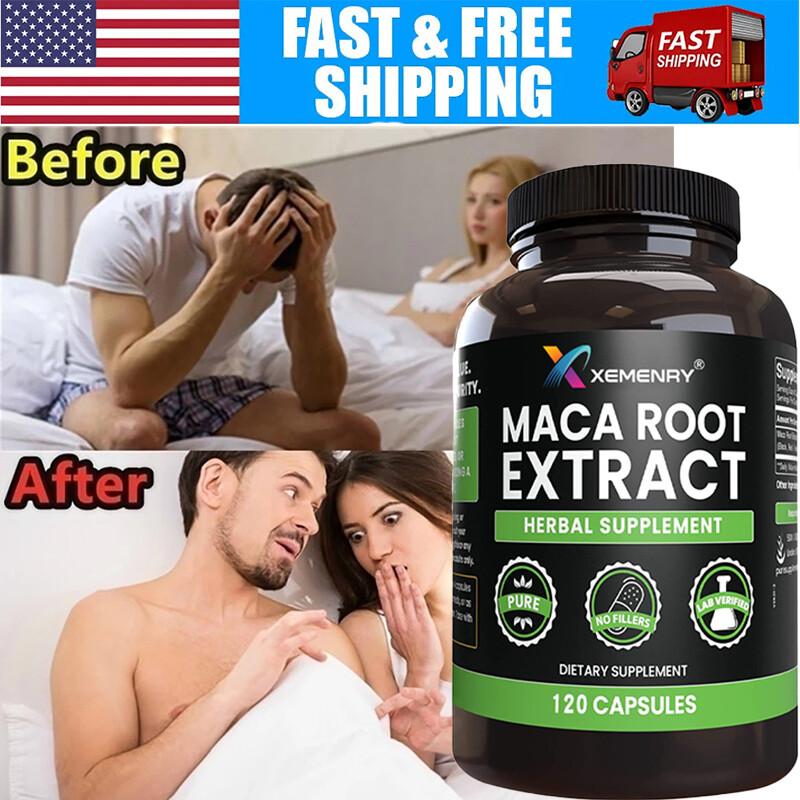 Maca Root Capsules (1640 Mg) for Men and Women, Energy, Mood, Performance