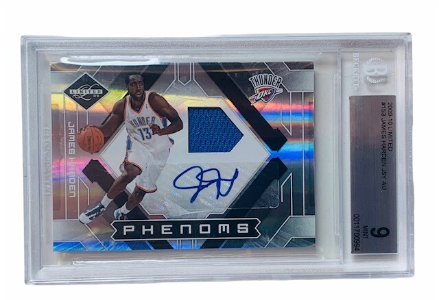 James Harden Auto Patch Rookie RC BGS 9 Nets 2009-10 Limited /299 autograph #153