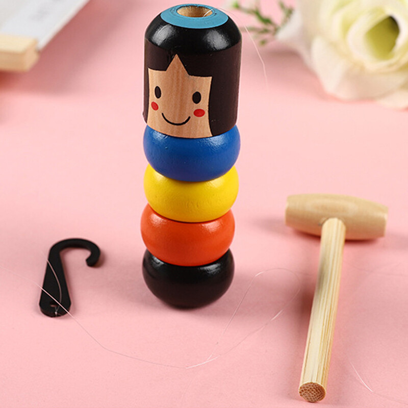 Immortal Daruma Unbreakable Wooden Man Toy Magic Trick Close-Up A5