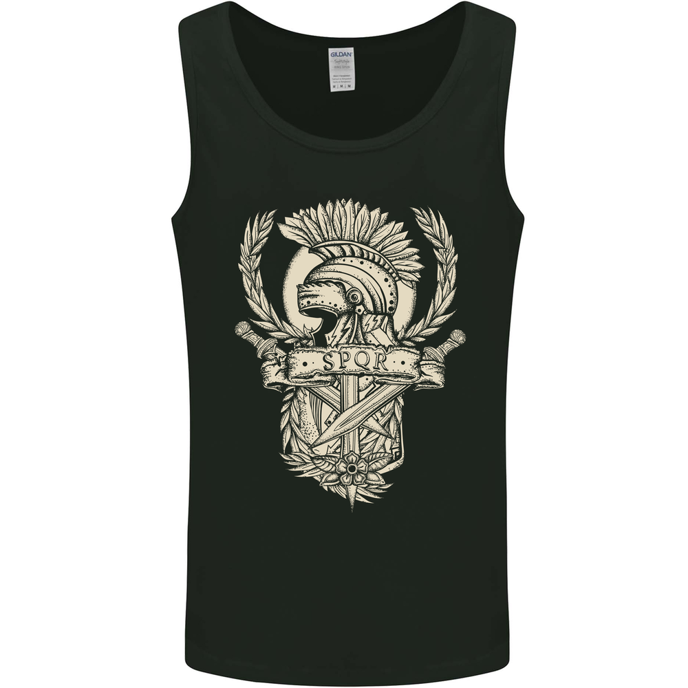 SPQR Helmet Gym Bodybuilding Training Top Mens Vest Tank Top