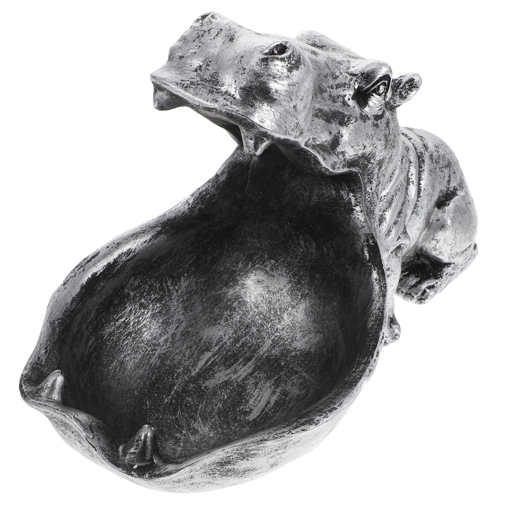 Resin Crafts Cell Phone Storage Container Quirky Hippopotamus Toy Drip Mat