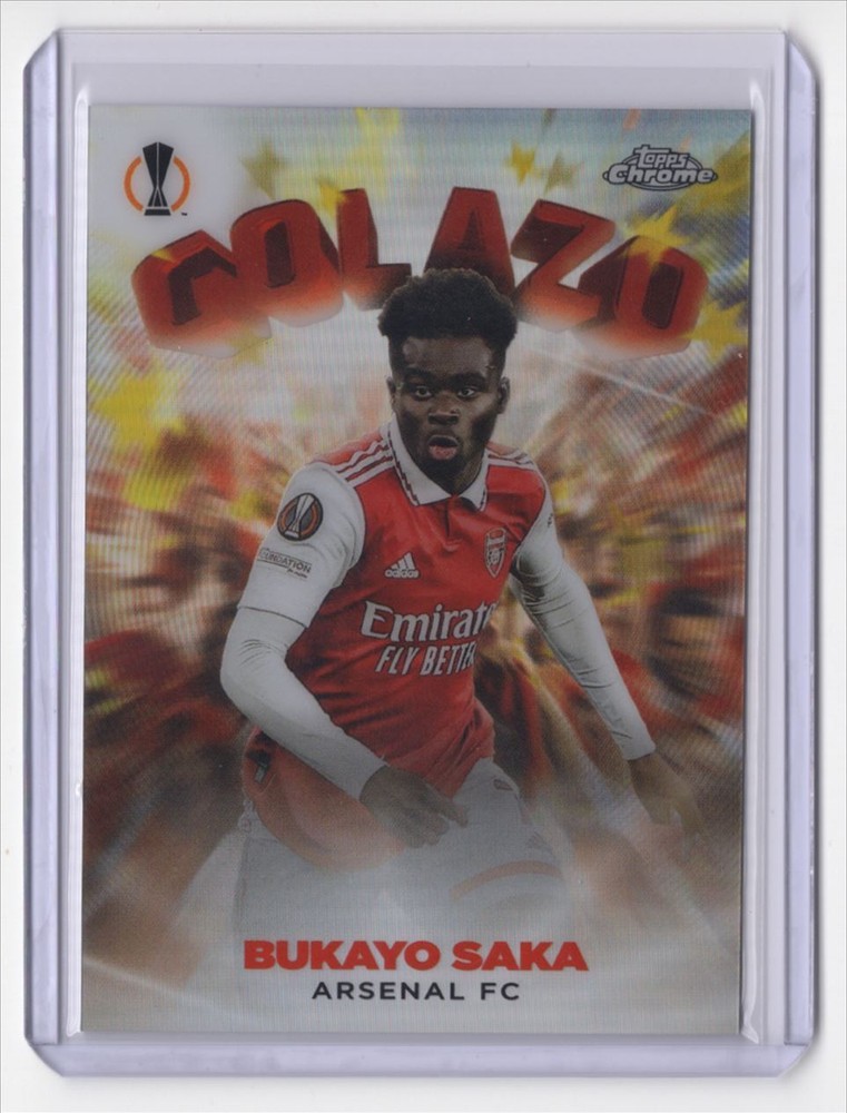 2022 Topps Chrome UEFA Club Competitions Golazo Bukayo Saka Arsenal FC #G-19