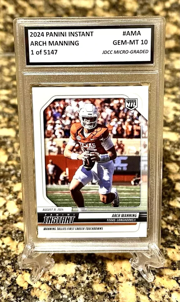 ARCH MANNING 2024 Panini Instant GRADED GEM-MT 10 FIRST EVER ROOKIE CARD #AMA