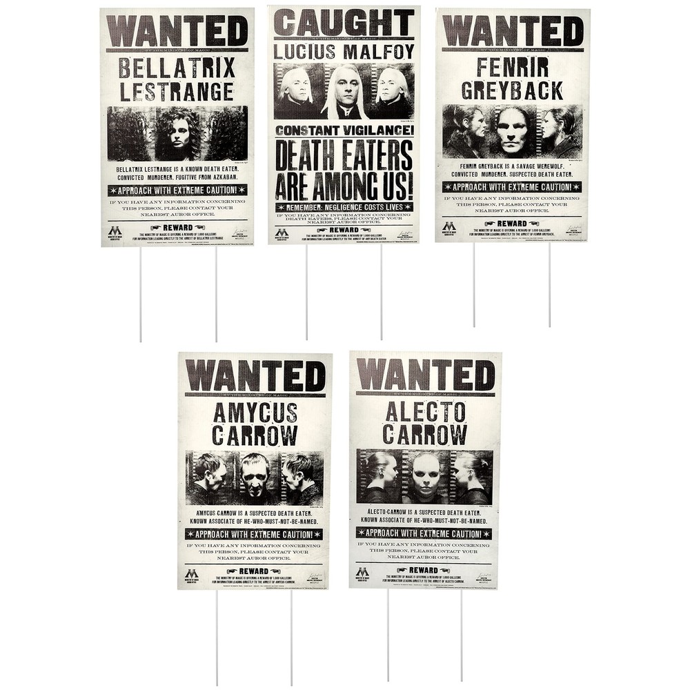 Harry Potter Wanted Poster Lawn Decor for Themed Parties and Halloween