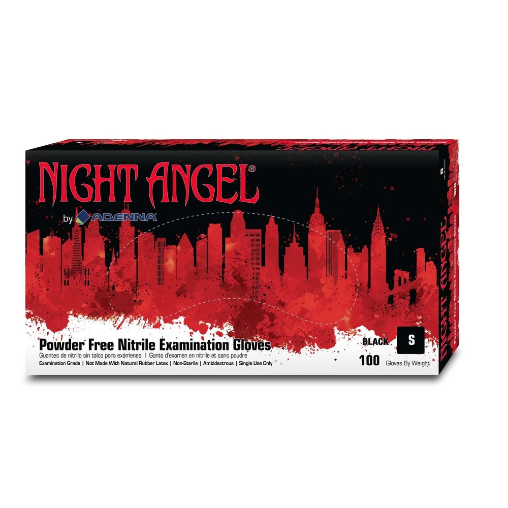 Night Angel 4 Mil Powder-Free Nitrile Disposable Gloves for Work and Protection