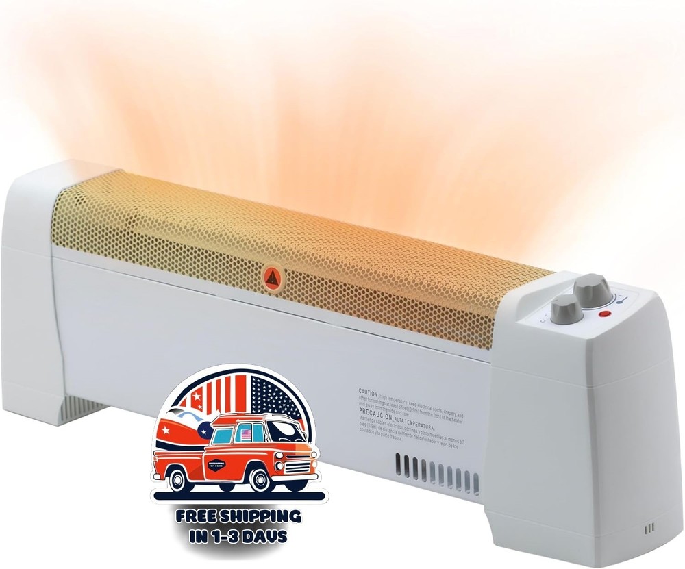 Calentador eléctrico de zócalo, paneles de extremo a prueba de abolladuras NUEVO