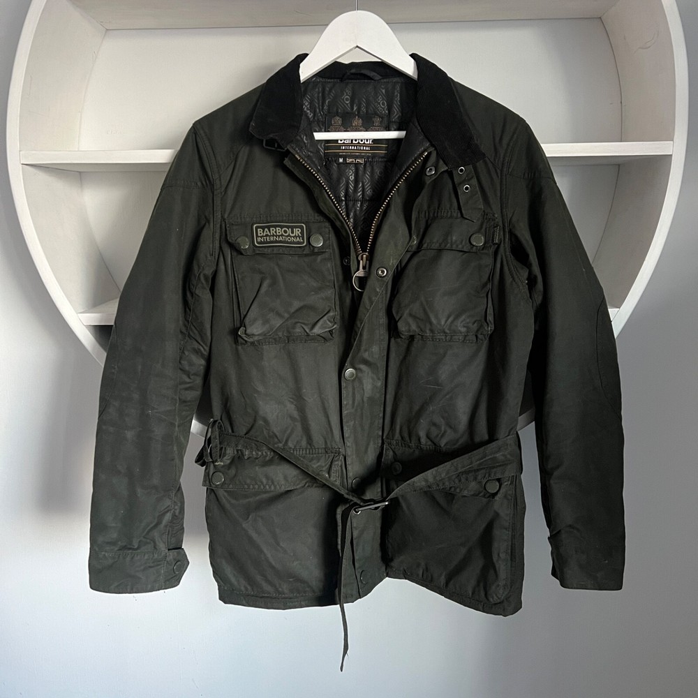 Men's BARBOUR INTERNATIONAL BLACKWEEL Waxed Cotton Jacket Size M
