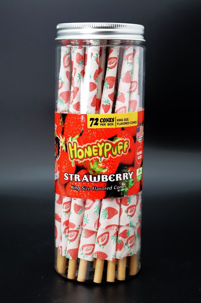 Strawberry! Classic King Size(72 Cones)-Flavored Pre Rolled Cones With Tips