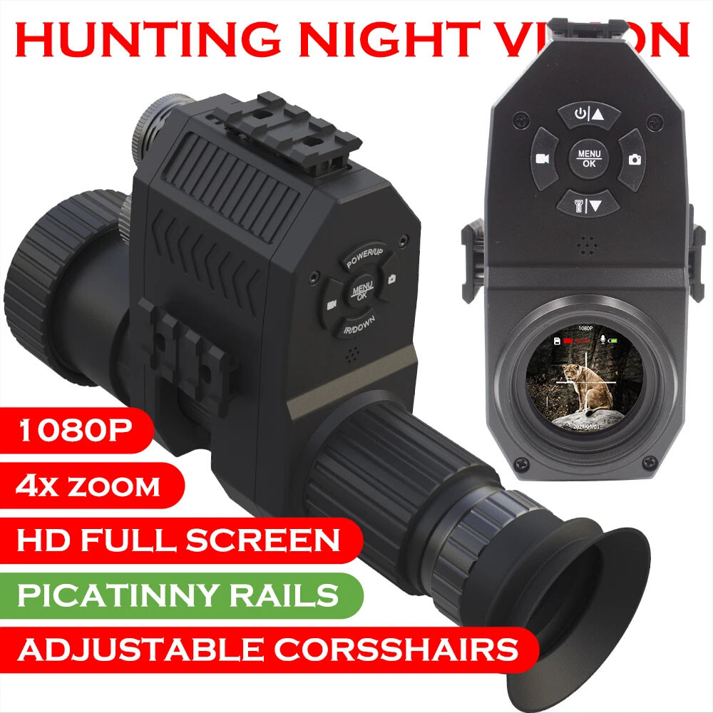 1080P Night Vision PRO Infrared Rifle Scope Hunting Sight 850nm IR HD Camera DVR