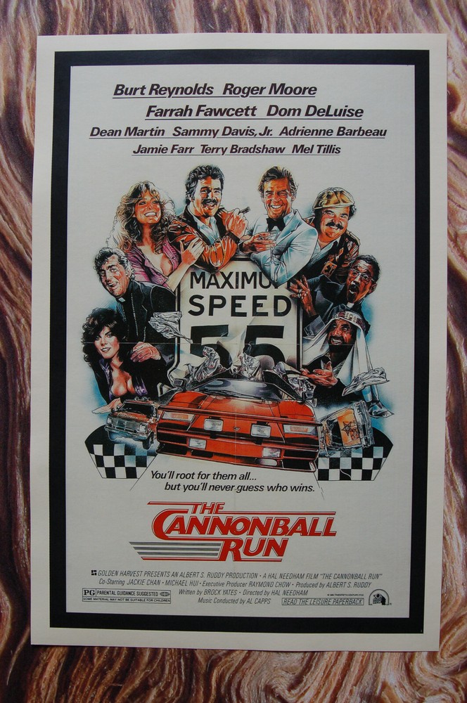 The Cannonball Run  Part 1 Lobby Card Movie Poster #1 Burt Reynolds Jackie Chan