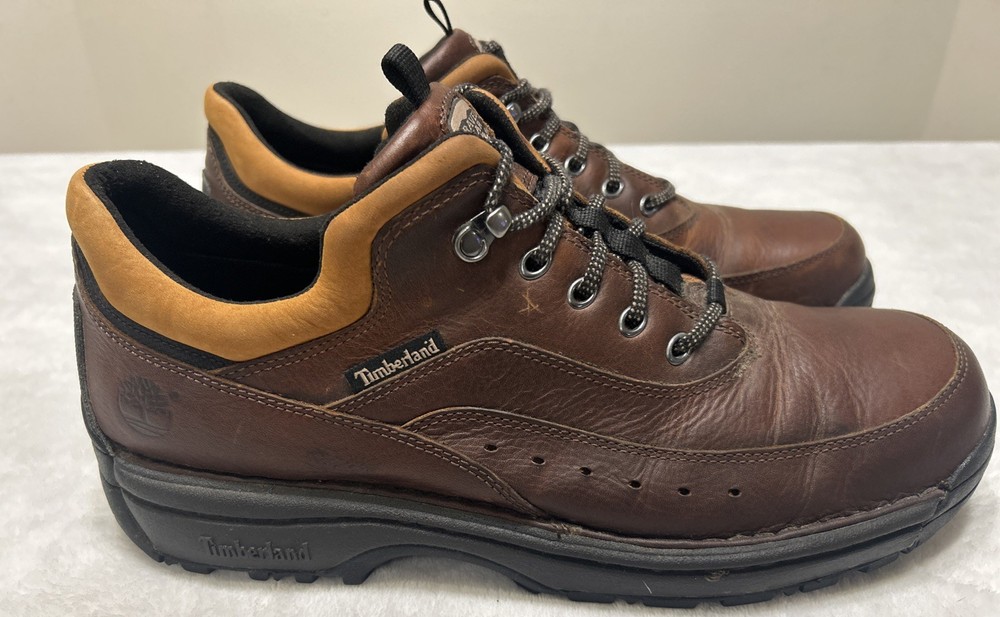 Timberland Men's Size 11.5 Brown Leather Boots for Outdoor Comfort & Travel