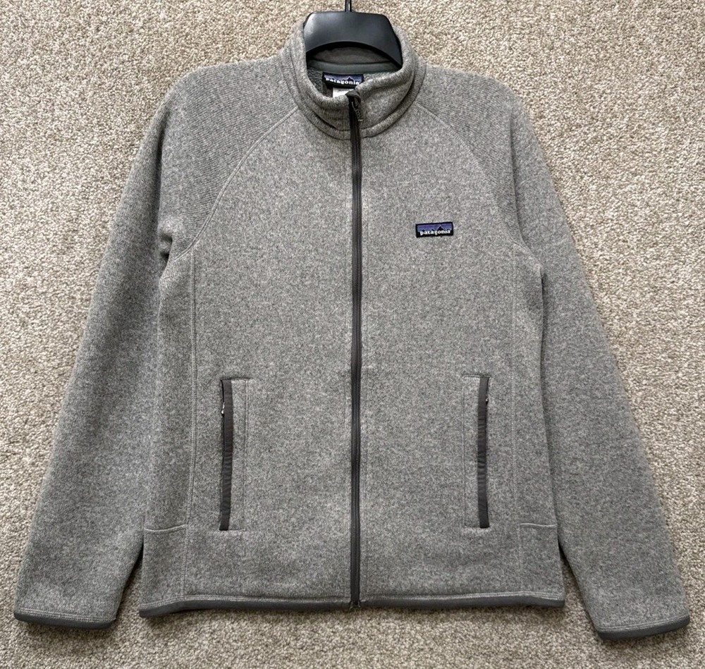Patagonia Better Sweater Fleece Jacket Mens Size Small Full Zip Gray Logo 25526