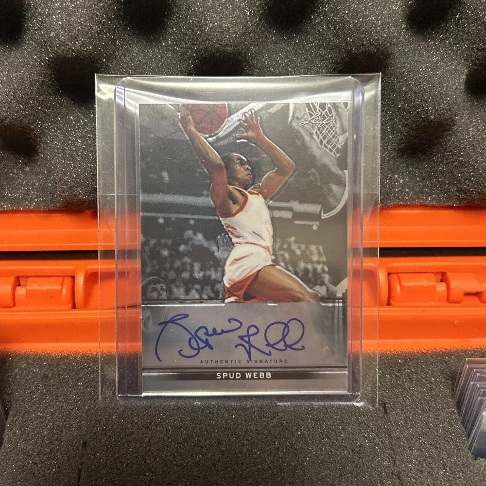 Spud Webb Auto 2013 Leaf Metal Basketball