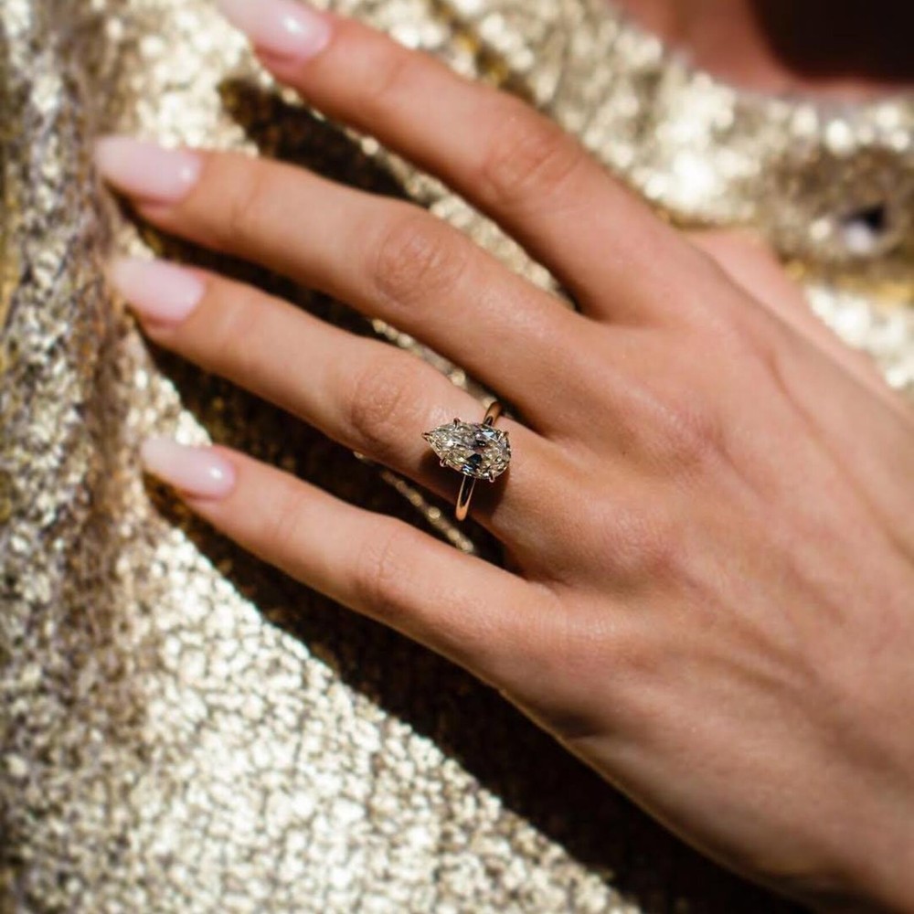 Christmas Sale ! 2.00CT Pear Lab Grown Diamond Women's Gift Ring 925 Silver-image