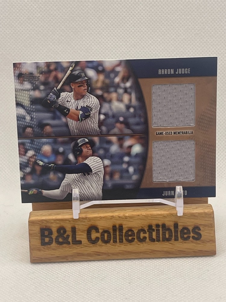 2025 Topps Series 1 A. Judge/J. Soto Dual Relic GOLD #/50 Major League Material