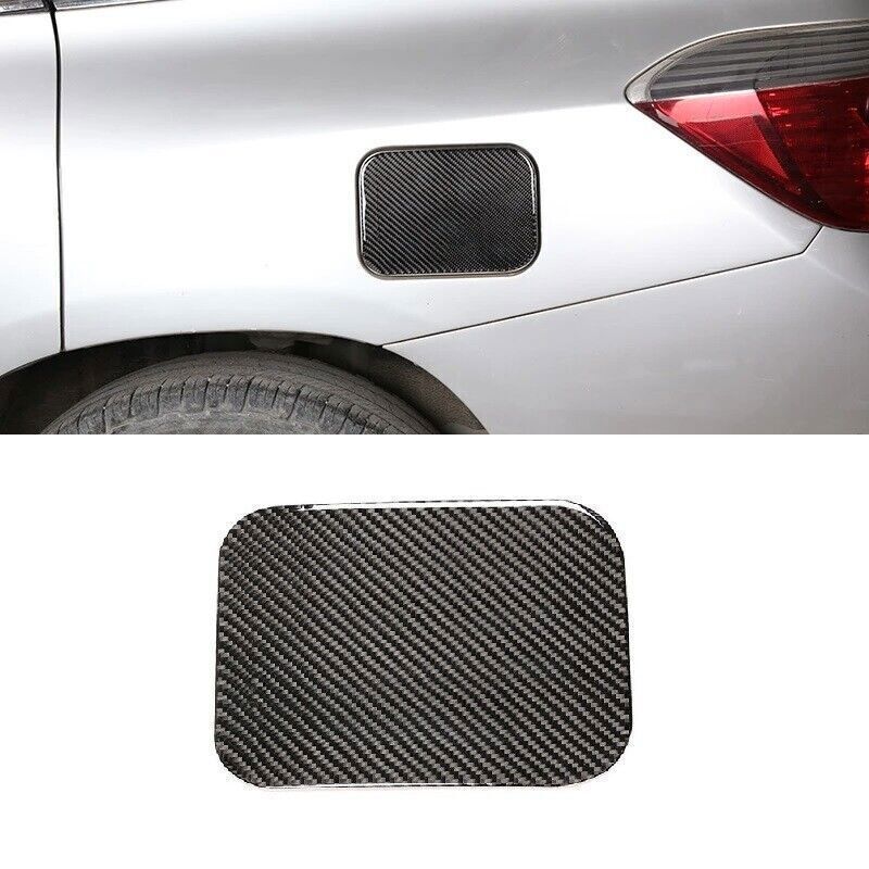 Carbon Fiber Fuel Tank Filler Door Cover Gas Cap For Toyota Highlander 2009-2013