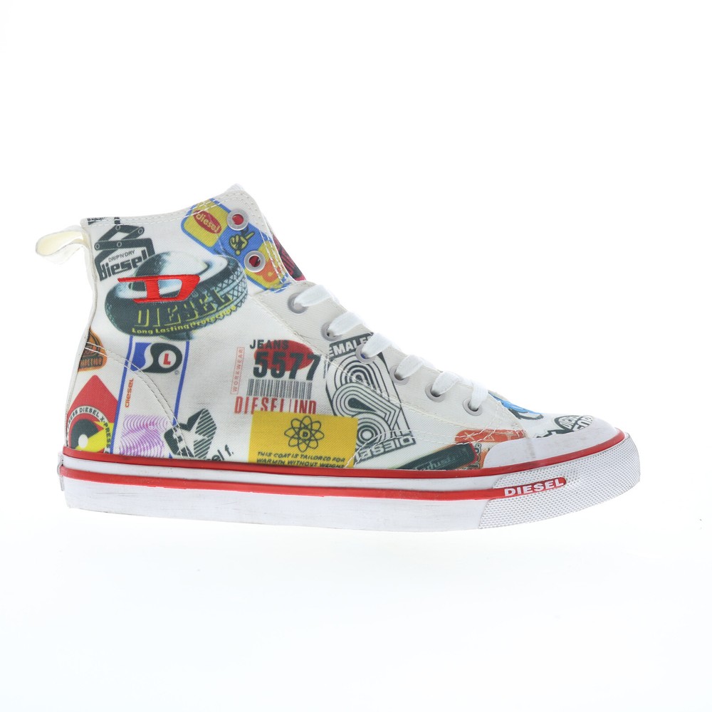 Diesel S-Athos Mid Y02879-PR238-H3606 Mens White Lifestyle Sneakers Shoes 8.5