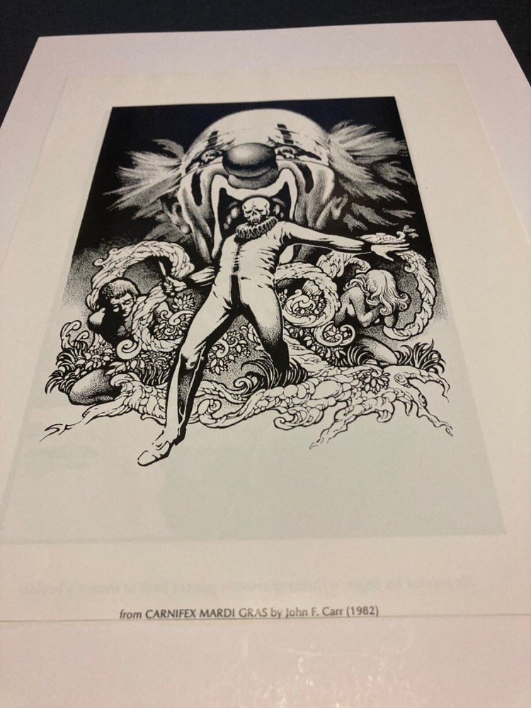 Vintage Steven E. Fabian Carnifex Mardi Gras 1982 Clown Hoard Art Print