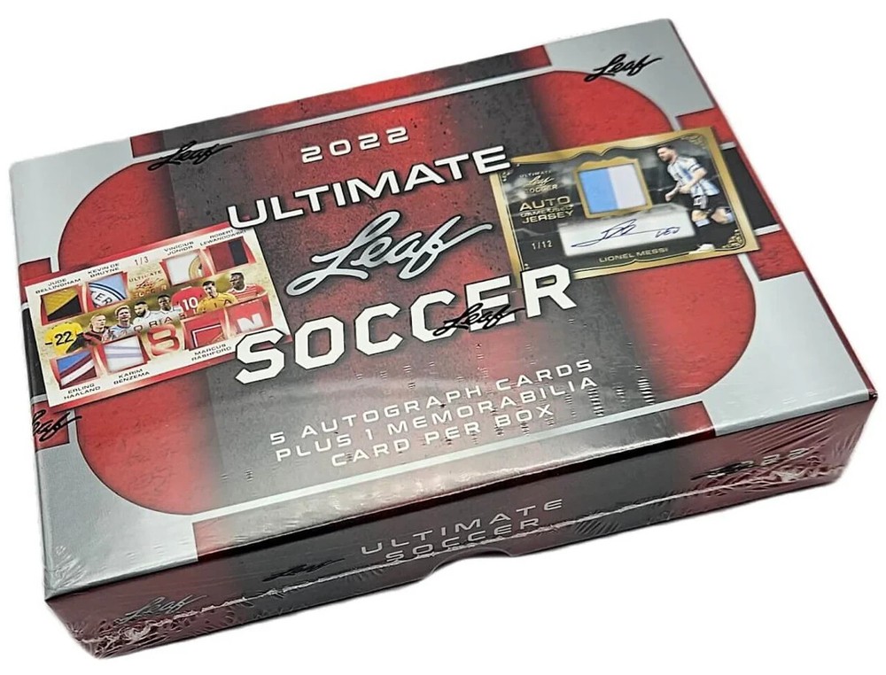2022 Leaf Ultimate Soccer Hobby Box 5 Autos & 1 Relic Per Box Free Shipping