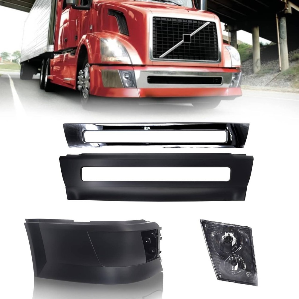 Bumper Right Side & Center & Foglight for Volvo VNL 2004 - 2015