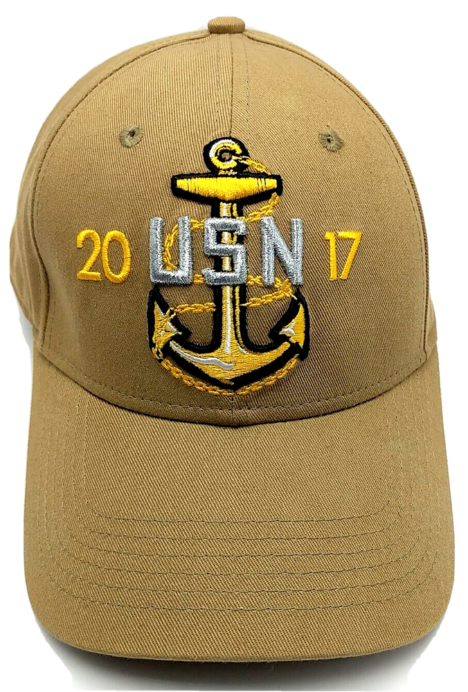 USN U.S. NAVY CPO PRIDE DAY 2017 hat brown adjustable cap-image