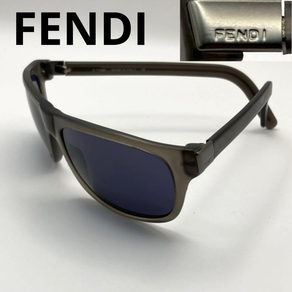 Fendi SL7588 Black 55mm Sunglasses with Side Logo Made in Italy Pre-Owned