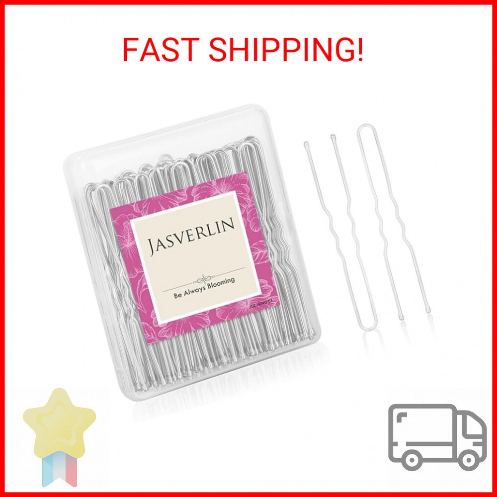 U Shaped Silver Hair Pins for Women Large Bun Bobby Pin Ballet Hair Accessory