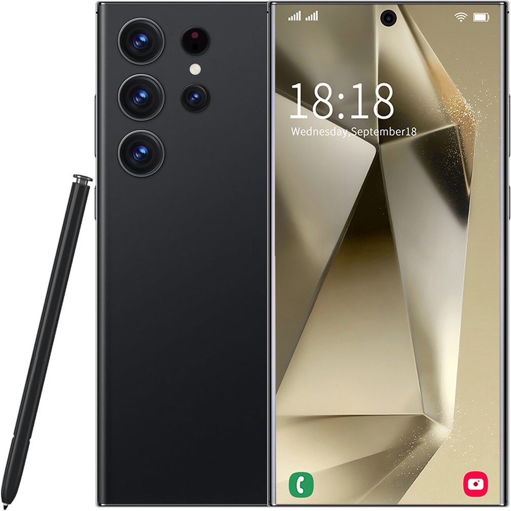 Unlocked Smartphone S24 Ultra 5G Cell Phones Android 13 Phones 8GB+256GB 7.3