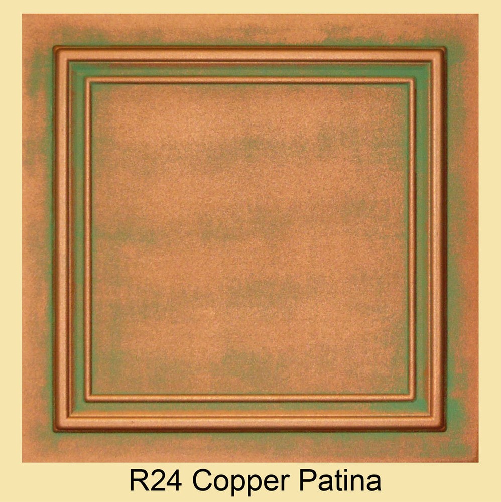 Copper Patina STYROFOAM Glue-Up Ceiling Tiles 20x20 R24CP