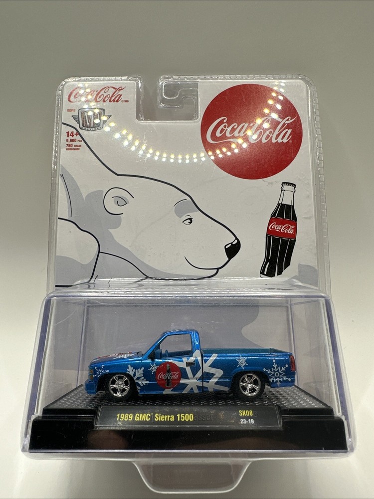 M2 Machines Coca-Cola Christmas 1989 GMC Sierra 1500 SK08 Free Shipping