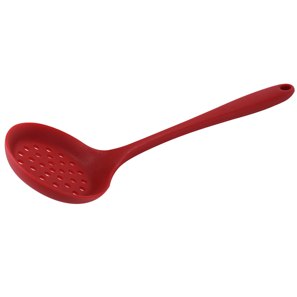 Silicone Filter Spoon Mesh Skimmer Baking Strainer Food Serving Skimmer