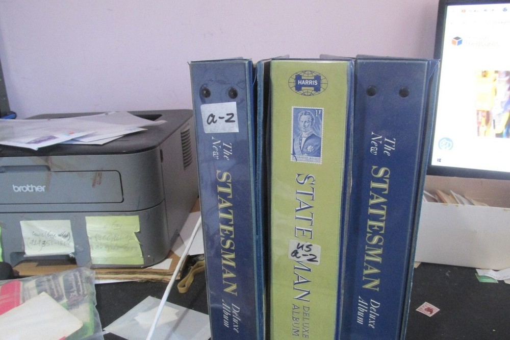 Lot of 3 Harris Standard albums with WW stamps