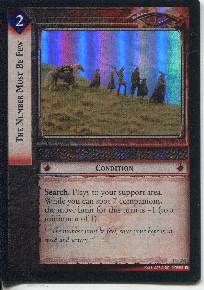 Lord Of The Rings CCG FotR Foil Card 1.U260 The Number Must Be Few