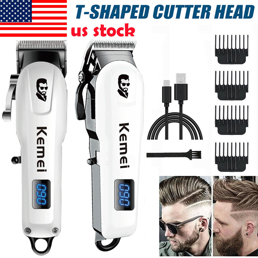 Kemei Men's Hair Clipper Cordless Electric Beard Trimmer Hair Cutting Machine BK